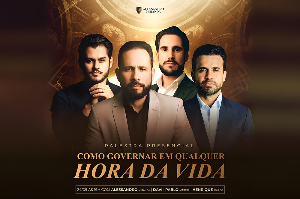 Alessandro Miranda e Pablo Marçal se unem em Alphaville para inspirar corretores a governar vida e resultados